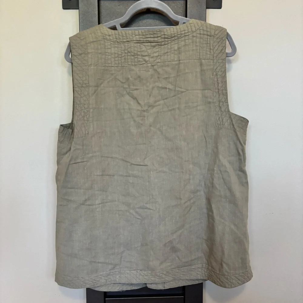 Vintage Orvis Cotton Green Vest - size M - Picture 11 of 11